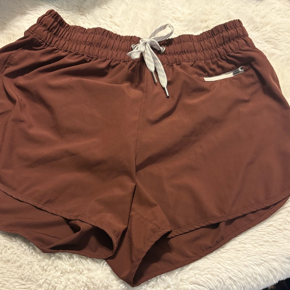 Vuori Women's Athletic Shorts in Brown mulberry Medium - Picture 2 of 6